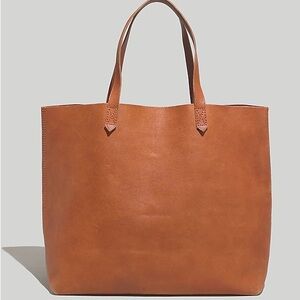 Madewell Leather Transport Tote in English Saddle